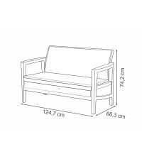 Atlas linea műanyag kertibútor szett párnával