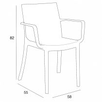 Violina 4+1 karfás kerti bútor garnitúra szett