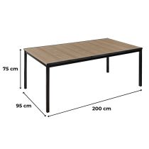 Romen Large 8+1 kerti bútor garnitúra szett kőris-grafit