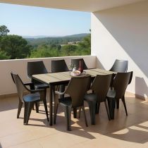 Parker Large 8+1 kerti bútor garnitúra szett kőris-grafit