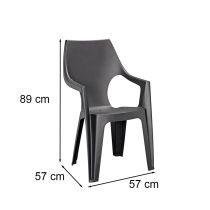 Parker Large 6+1 kerti bútor garnitúra szett kőris-grafit
