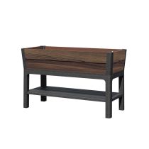 Deco elevated műanyag kerti virágláda alsó polccal 110l