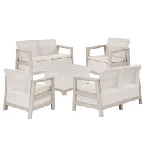 Scandi Box max linea duo kerti bútor szett jute tárolós asztallal