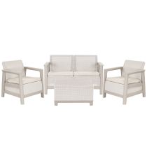 Scandi Box linea duo kerti bútor szett jute tárolós asztallal