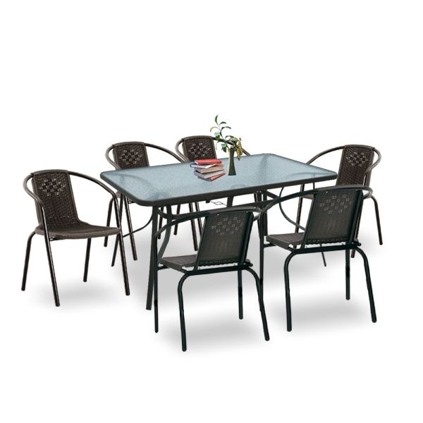 Elzas 6+1 kerti bútor garnitúra szett