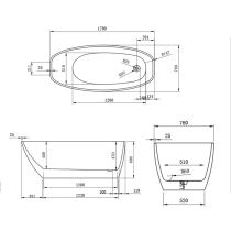 Riva szabadon álló fürdőkád