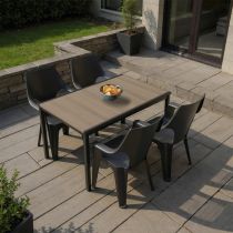 Parker 4+1 kerti bútor garnitúra szett kőris-grafit