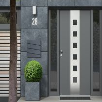 Postaláda horgyanyzott acélból újságtartóval antracit