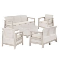 Scandi Big linea duo kerti bútor szett jute tárolós asztallal