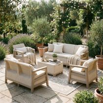 Scandi Big linea duo kerti bútor szett jute tárolós asztallal