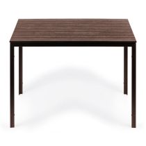 6 személyes kerti asztal 156x78 cm polywood barna