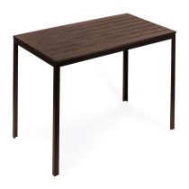 6 személyes kerti asztal 156x78 cm polywood barna