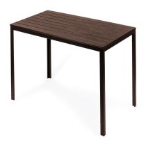 6 személyes kerti asztal 156x78 cm polywood barna