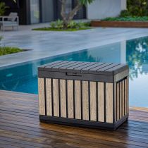 Decocoat kentwood műanyag kerti tároló 190l