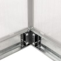 Polikarbonát üvegház 250 x 310 x 124/205 cm