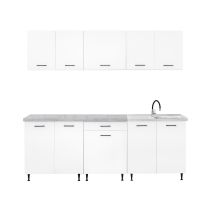 Primo 220 konyhabútor fehér, chromix munkalappal