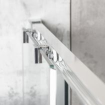 Solid SQ 100 króm szögletes zuhanykabin zuhanytálcával