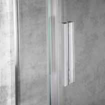 Solid SQ 100 króm szögletes zuhanykabin zuhanytálcával