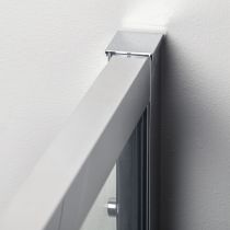 Solid SQ 100 króm szögletes zuhanykabin zuhanytálcával