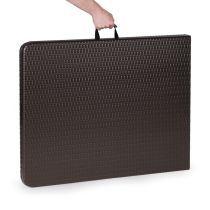 Rattan hatású összecsukható kerti asztal