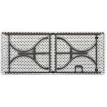 Összecsukható fehér műanyag kerti asztal