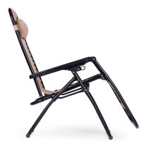 ZERO GRAVITY összecsukható bézs napozóágy állítható háttámlával