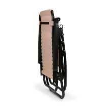 ZERO GRAVITY összecsukható bézs napozóágy állítható háttámlával