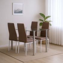 Nolen 4+1 étkező garnitúra barna