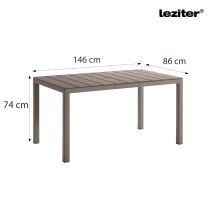 Tulsa műanyag kerti asztal