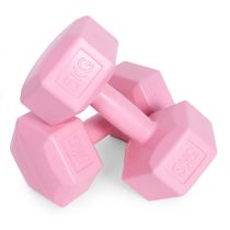 Hex súlyzó szett 2x5 kg rózsaszín