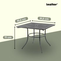 Melfi fém mesh kerti asztal 91,5x91,5x71 cm