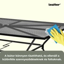 Melfi fém mesh kerti asztal 150x90x75 cm