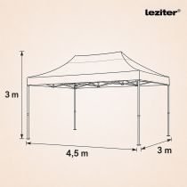 Összecsukható kerti pavilon 3x4,5 m