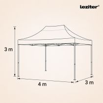 Összecsukható kerti pavilon 3x4 m