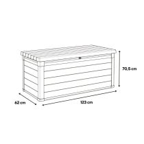 Decocoat műanyag kerti lád 380 l