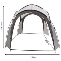 Szürke kerti pavilon 3,5x3,5 m