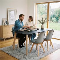 Silla 150 4+1 étkező garnitúra fekete-szürke
