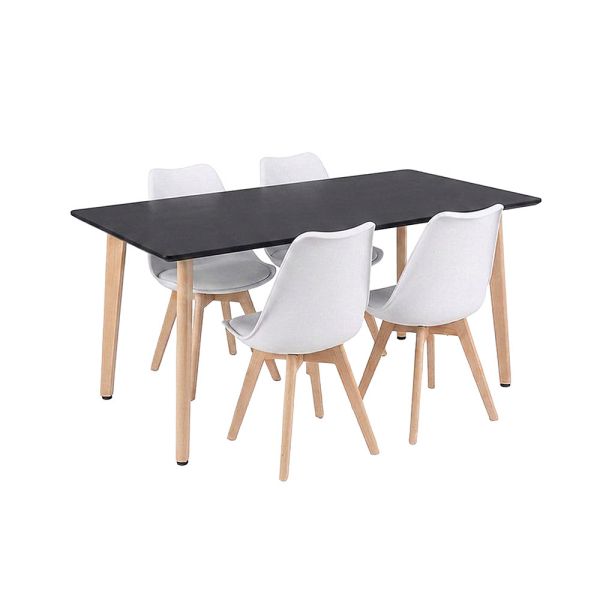 Silla 150 4+1 étkező garnitúra fekete-fehér