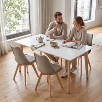 Silla 150 4+1 étkező garnitúra fehér-bézs