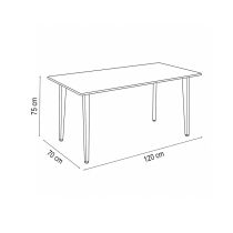 Silla 120 4+1 étkező garnitúra fekete-fehér