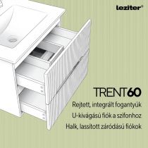 Trent 60 alsó szekrény mosdóval
