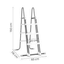 INTEX 28075 Medencelétra 91-107 cm csúszásgátlóval