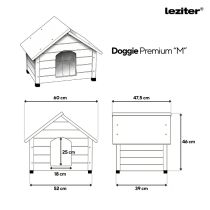Doggie Premium hőszigetelt kutyaház "M"