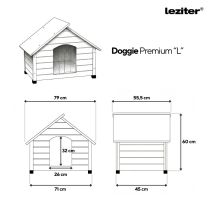 Doggie Premium hőszigetelt kutyaház "L"
