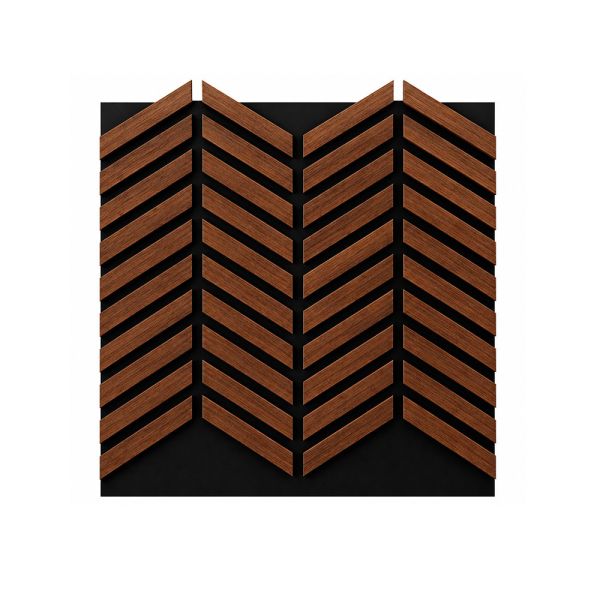 Akusztikus falpanel Deco XII dió hatású 60x60x1,8 cm