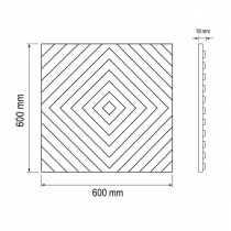 Akusztikus falpanel Deco XI bambusz hatású 60x60x1,8 cm