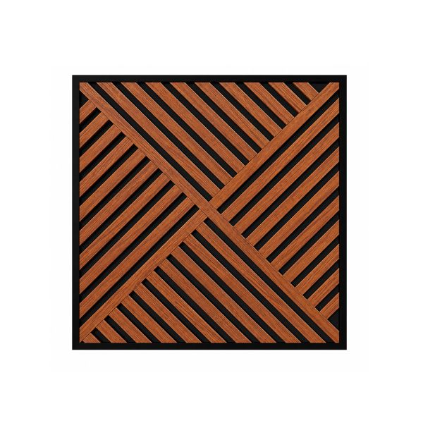 Akusztikus falpanel Deco VIII dió hatású 60x60x1,8 cm