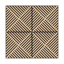 Akusztikus falpanel Deco VIII bambusz hatású 60x60x1,8 cm