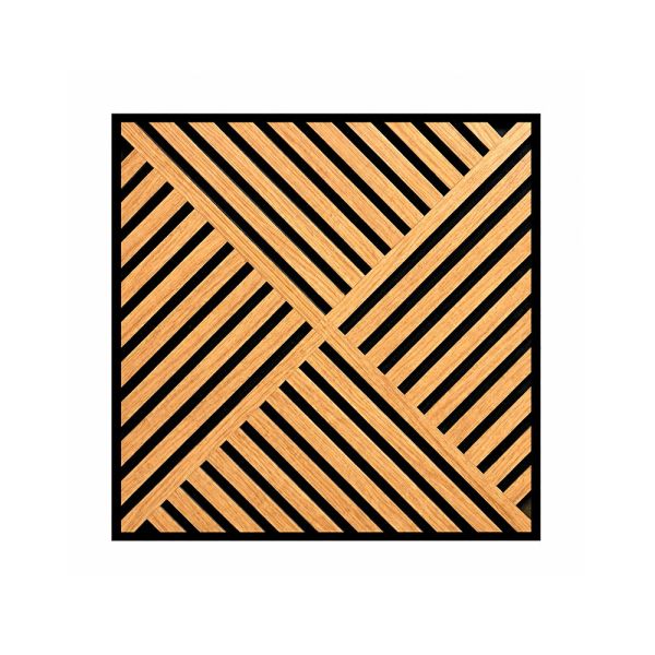 Akusztikus falpanel Deco VIII bambusz hatású 60x60x1,8 cm