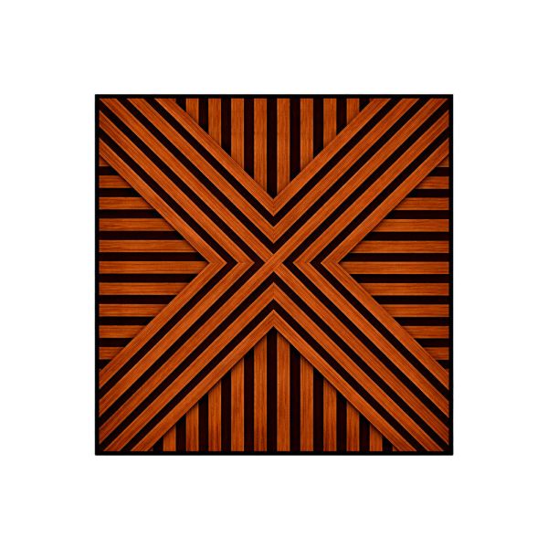 Akusztikus falpanel Deco VII dió hatású 60x60x1,8 cm